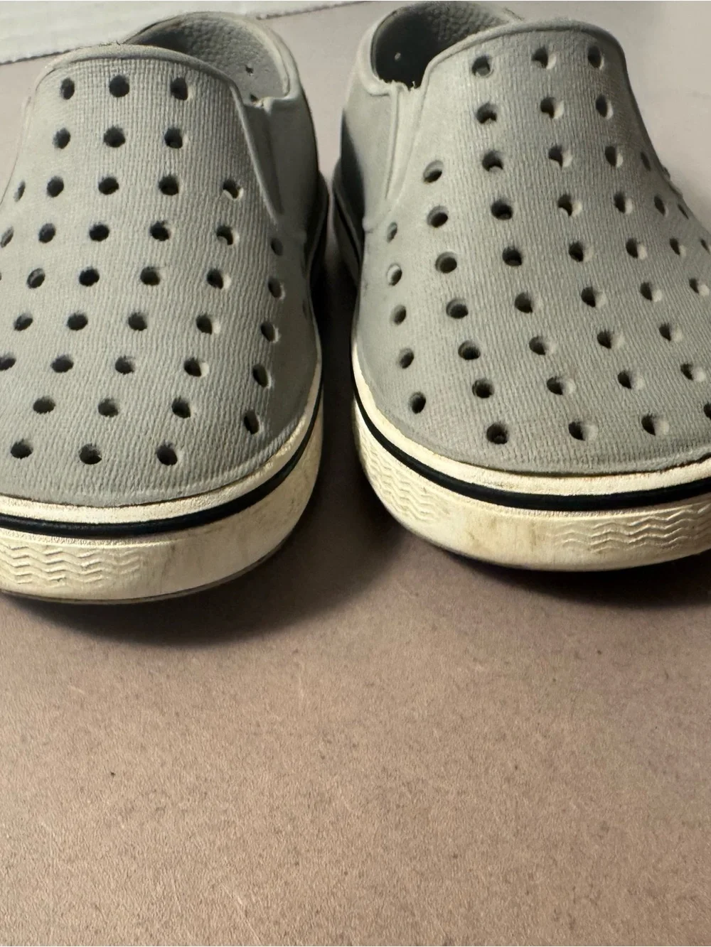 Native Gray Perforated Men’s Slip-On Loafers